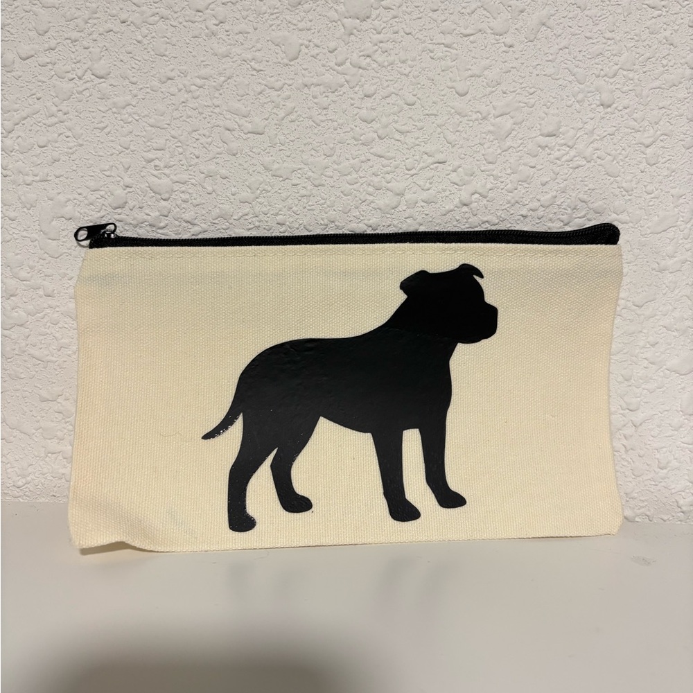 New Custom Pitbull Pitty Breed Dog Cosmetic Pouch